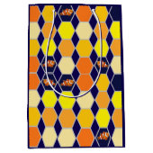 道化師の手描きアート ミディアムペーパーバッグ (正面)