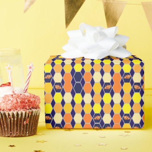 道化師の手描きアート ラッピングペーパー (誕生日パーティー)