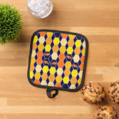 道化師の手描きアート 鍋敷き (トップダウン)