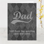 道化師の灰色はパパの父の日を影で覆います カード (黄色い花)