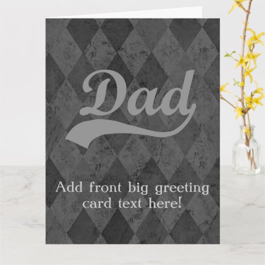 道化師の灰色はパパの父の日を影で覆います カード (黄色い花)