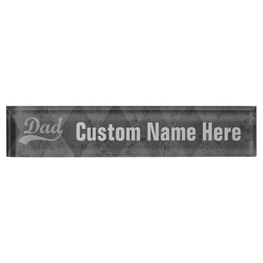 道化師の灰色はパパの父の日を影で覆います デスクネームプレート (正面)