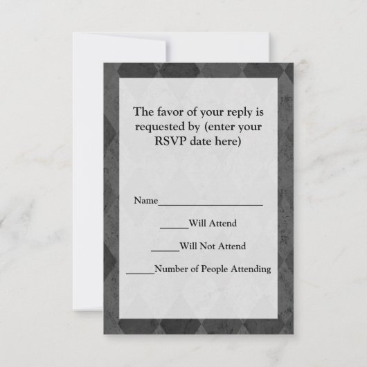 道化師の灰色はパパを影で覆います 出欠カード (裏面)