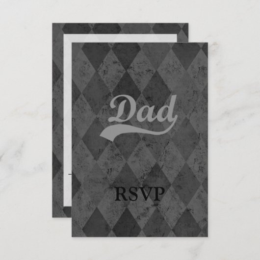 道化師の灰色はパパを影で覆います 出欠カード (正面/裏面)