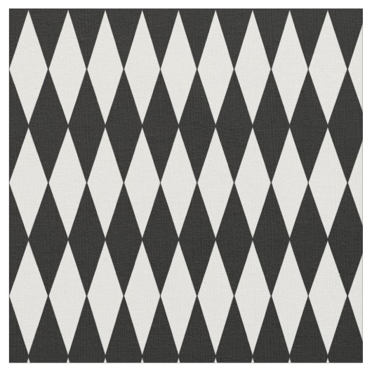 道化師の白黒大きいダイヤモンド ファブリック (クローズアップ)