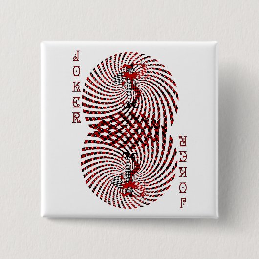 道化師の眩暈がするようなジョーカーボタン 缶バッジ (正面)