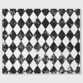 道化師のDecoupage白黒ポスター ラッピングペーパー (フラット)