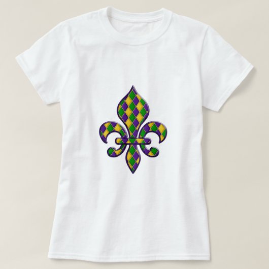 道化師パターン謝肉祭のフルーアのデザイン1 Tシャツ (デザイン正面)