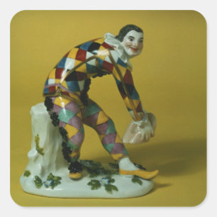 道化師、c.1750のMeissenの姿 スクエアシール