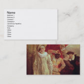 道化師、PierrotおよびScapinのComからの俳優 名刺 (正面/裏面)