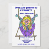 道化役の誕生日パーティーの招待状 招待状 (裏面)