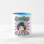 道場の花型女性歌手-シガーの道場のマグの女性 マグカップ (中央)