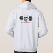 道場フード付きスウェットシャツ転が「骨」 パーカ (裏面)