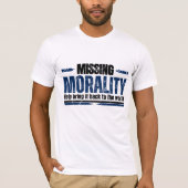道徳は白 Tシャツ (正面)
