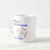 道徳的なコンパス コーヒーマグカップ (正面左)