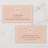 道徳的な歯のハートの歯科医の名刺 名刺 (正面/裏面)