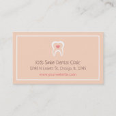 道徳的な歯のハートの歯科医の名刺 名刺 (裏面)