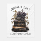 道徳的にグレーお気に入りのは私の色、本の恋人 フリースブランケット (正面)