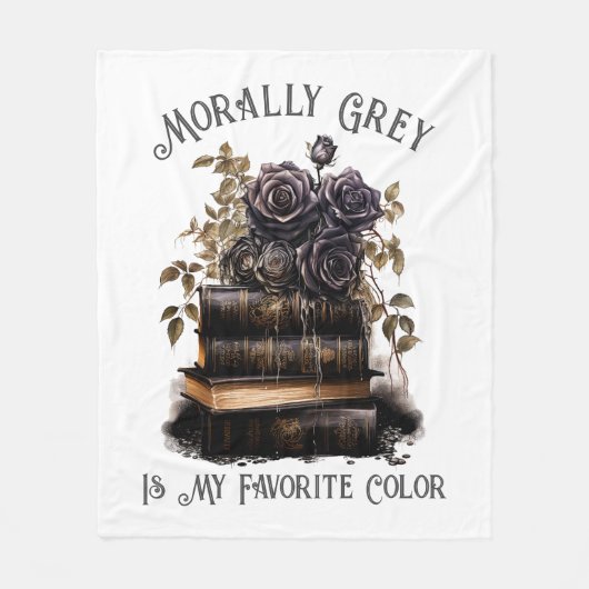 道徳的にグレーお気に入りのは私の色、本の恋人 フリースブランケット (正面)