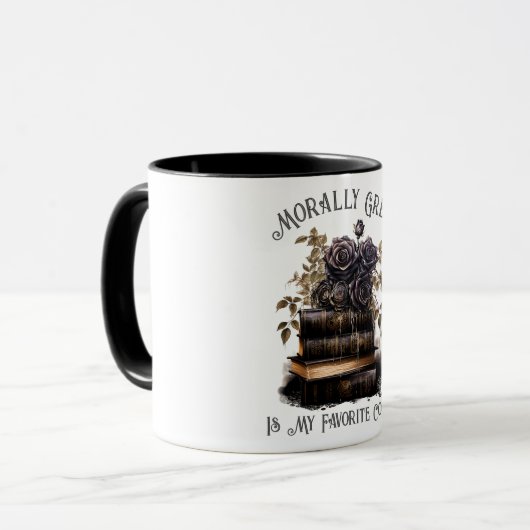 道徳的にグレーお気に入りのは私の色、本の恋人 マグカップ (正面左)