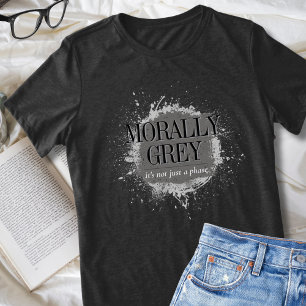 道徳的に灰色ではない位相の本のリーダー（ばちゃばちゃ）跳ねる トライブレンドＴシャツ