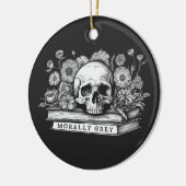 道徳的に灰色のロマンスの本ゴシック セラミックオーナメント (左)