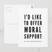道徳的サポートの皮肉な励ましの名言 ポストカード (正面/裏面)