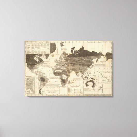 道徳的、政治的な世界 キャンバスプリント (正面)