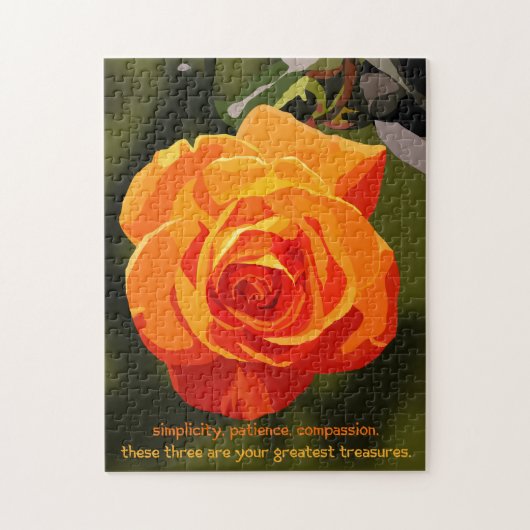 道教の花のパズルの3つの宝物 ジグソーパズル (縦)