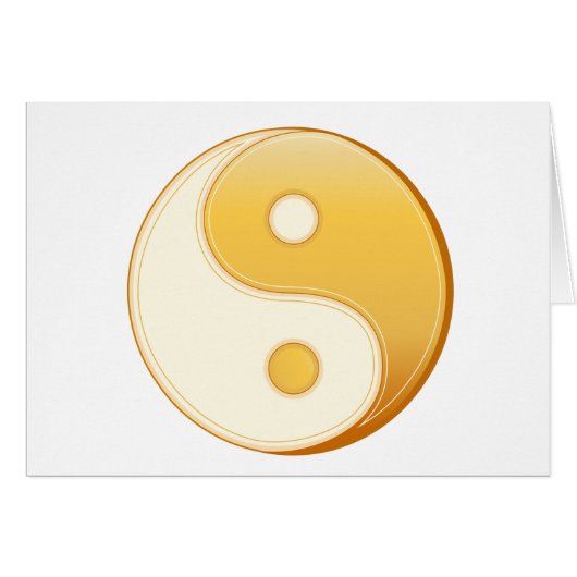 道教記号5" x 7"グリーティングカード (正面横)