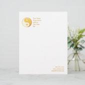 道教記号8.5インチx 11インチ レターヘッド (スタンド正面)