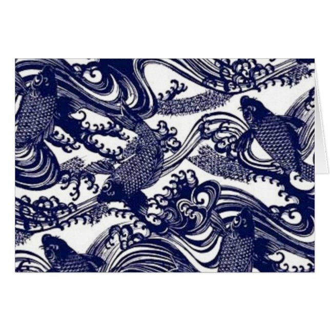 道教陰陽ブルー日本のタトゥーコイ魚 (正面横)