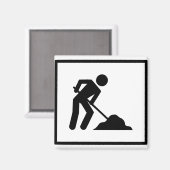 道端の労働者 マグネット (正面/裏面)