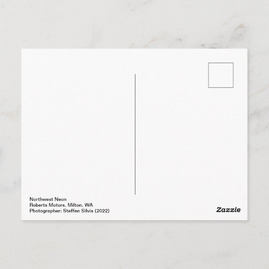 道端ネオン ポストカード (裏面)