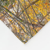 道素晴らしのあるイギリスの秋の森の色 フリースブランケット (角)