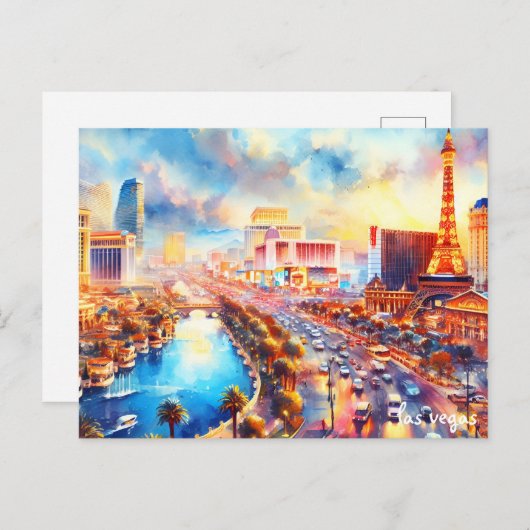 道買路ヴィンテージラスベガスはがき ポストカード (正面/裏面)
