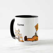 道路おもしろい建築作業域マググ マグカップ (正面左)