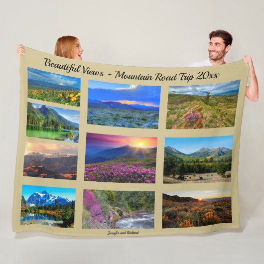 道路からの景色の眺め写真メモリ フリースブランケット (インサイチュ)