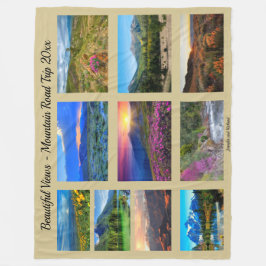 道路からの景色の眺め写真メモリ フリースブランケット