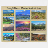 道路からの景色の眺め写真メモリ フリースブランケット (正面(横))