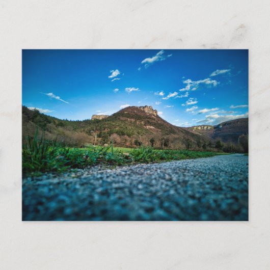 道路から山 ポストカード (正面)