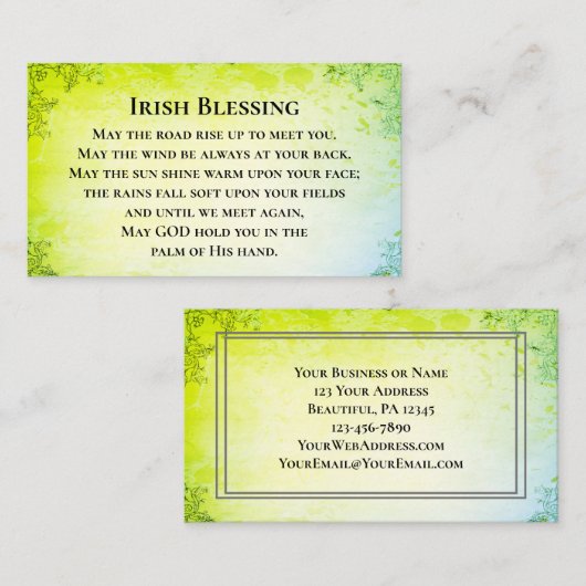 道路があなたに会うために上がってよ賛美い 名刺 (正面/裏面)