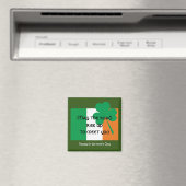 道路がアイルランド国旗の上に上昇するのを待つST PATRICKS DAY マグネット (インサイチュ (食洗機))