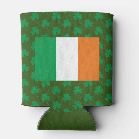 道路がアイルランド国旗の上に上昇するのを待つST PATRICKS DAY 缶クーラー (裏面)