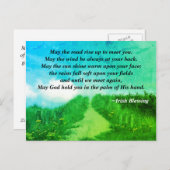 道路が上がってきて君に会えるよ、アイリッシュ賛美の ポストカード (正面/裏面)