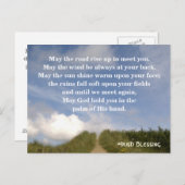 道路が上がってきて君に会えるよ、アイリッシュ賛美の ポストカード (正面/裏面)