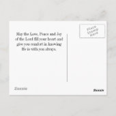 道路が上がってきて君に会えるよ、アイリッシュ賛美の ポストカード (裏面)