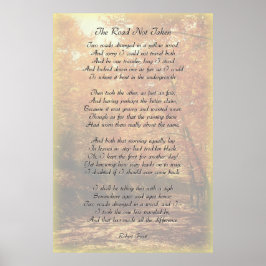 道路が取られていない – ロバート・フロスト ポスター