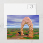 道路が少ない移動、抽象芸術アーチ、農地 ポストカード (正面/裏面)
