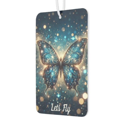 道路での乗り物のリフレッシュ：蝶のように飛ぶ カーエアーフレッシュナー (左)